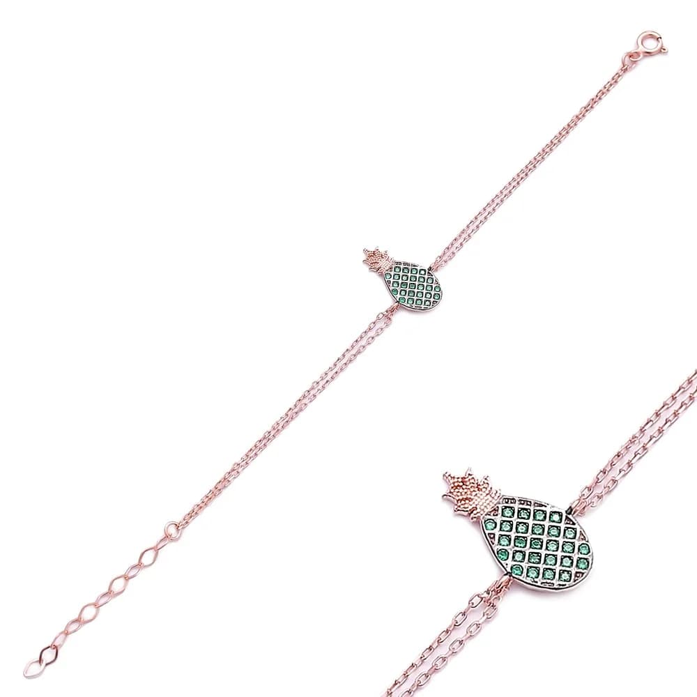 Silver Sterling Pineapple Bracelet Wholesale Handcraft Turkish Jewelry