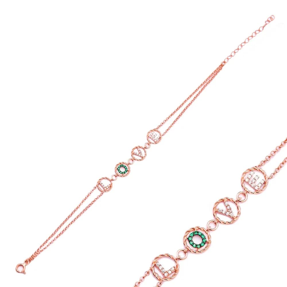 Love Design Bracelet Handcrafted Wholesale 925 Sterling Silver Jewelry