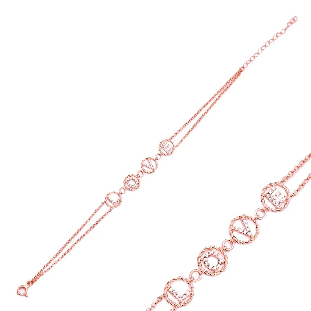 Love Design Bracelet Handcrafted Wholesale 925 Sterling Silver Jewelry